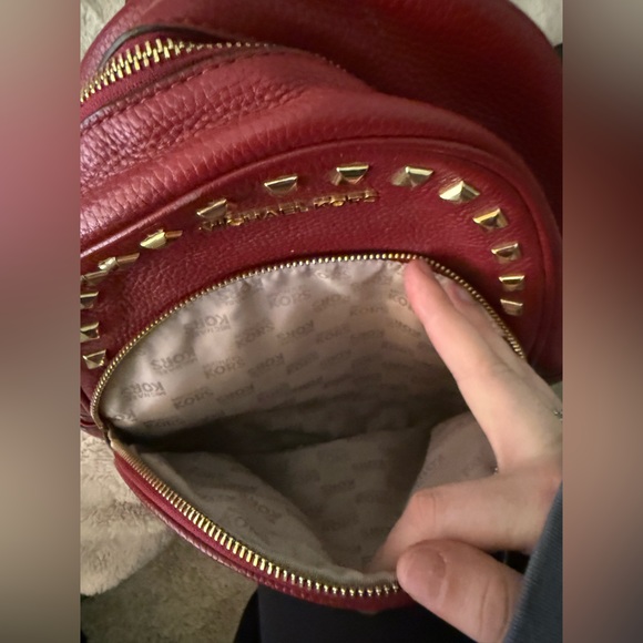 Red Michael kors small backpack brand new with tags perfect for Christmas! - Picture 3 of 5